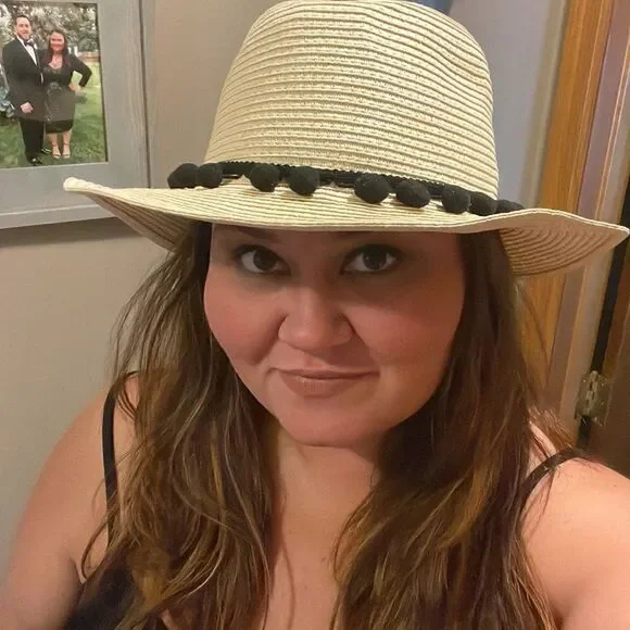 Cream Fedora Hat with Black Tassles - Picture 1 of 5